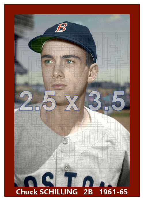 Chuck Schilling - 1961-65 Boston Red Sox - choose a size & style