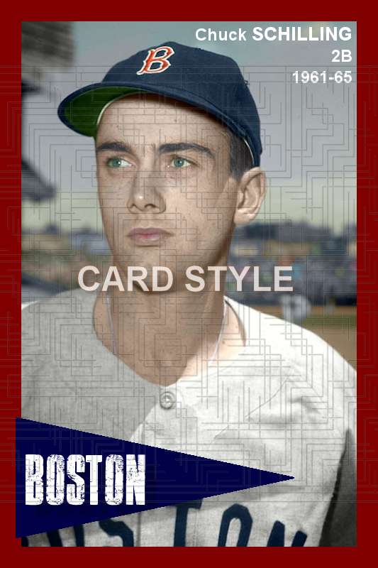 Chuck Schilling - 1961-65 Boston Red Sox - choose a size & style