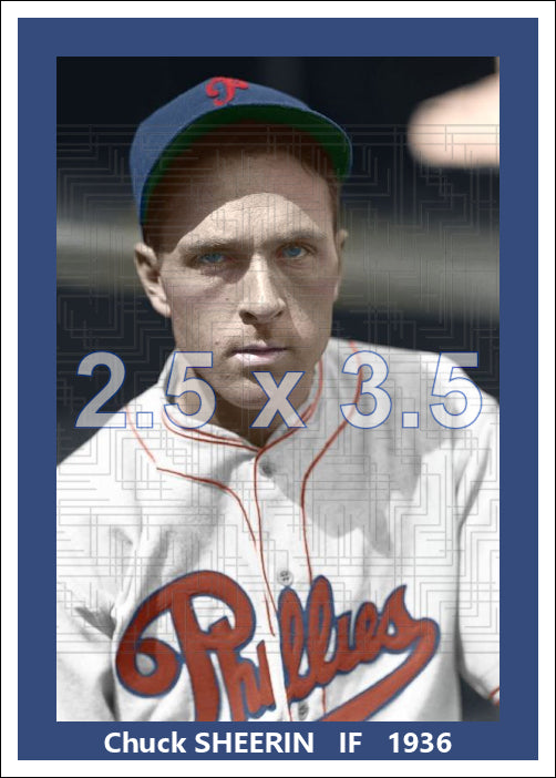 Chuck Sheerin - 1936 Philadelphia Phillies - choose a size & style