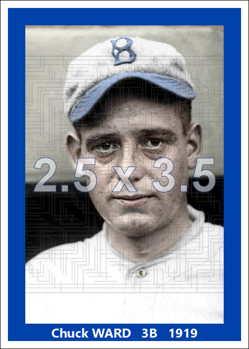 Chuck Ward - 1919 Brooklyn Robins - choose a size & style