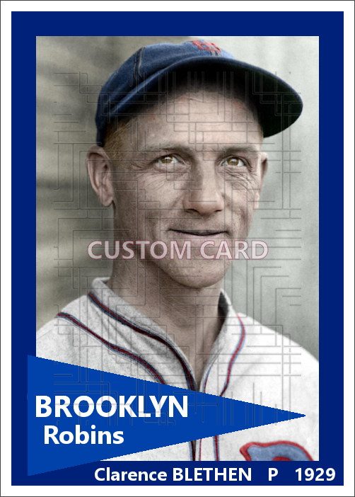 Clarence Blethen - 1929 Brooklyn Robins - choose a size & style