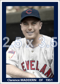 Clarence Maddern - 1951 Cleveland Indians - choose a size & style