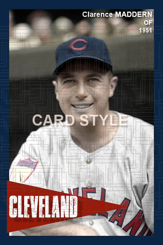 Clarence Maddern - 1951 Cleveland Indians - choose a size & style