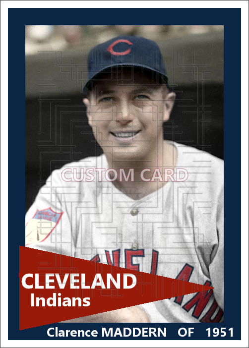 Clarence Maddern - 1951 Cleveland Indians - choose a size & style