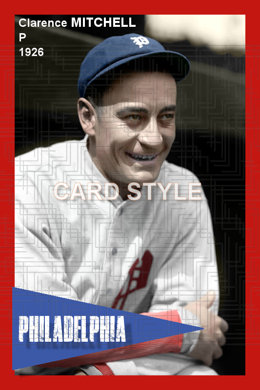 Clarence Mitchell - 1926 Philadelphia Phillies - choose a size & style