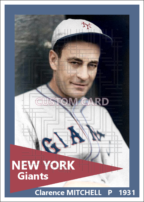 Clarence Mitchell - 1931 New York Giants - choose a size & style