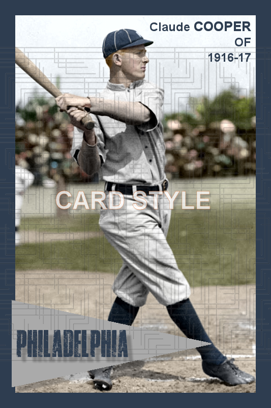 Claude Cooper - 1916-17 Philadelphia Phillies - choose a size & style