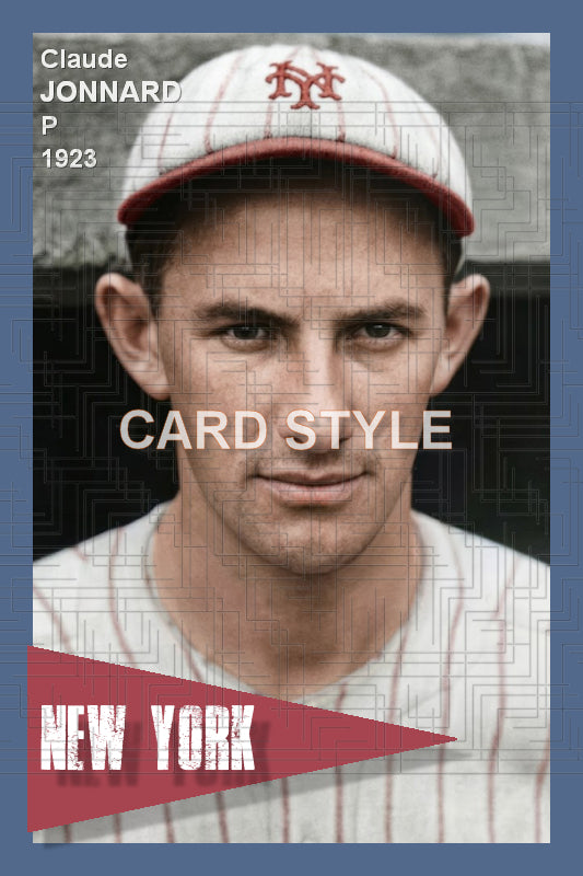 Claude Jonnard - 1923 New York Giants - choose a size & style