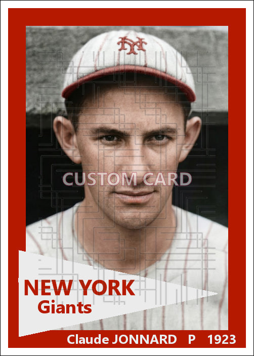 Claude Jonnard - 1923 New York Giants - choose a size & style