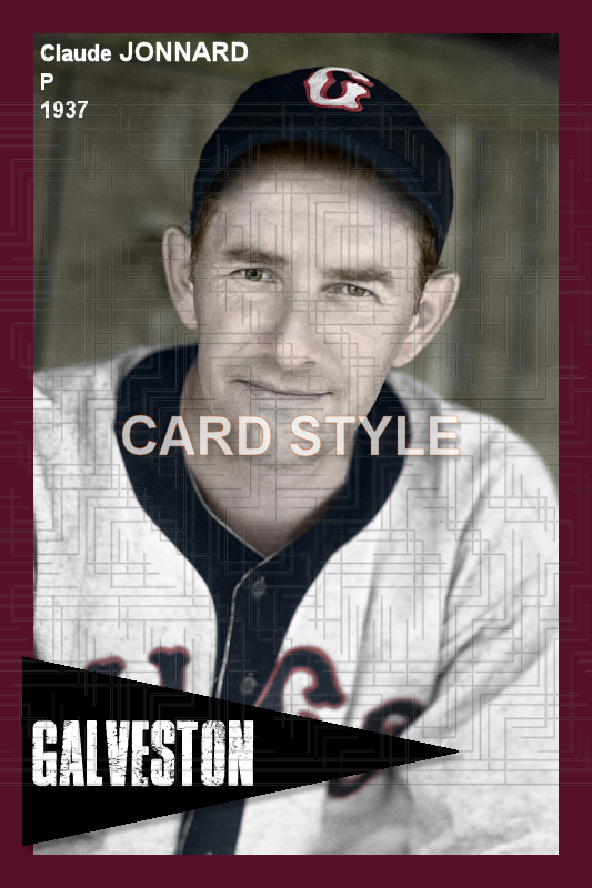 Claude Jonnard - 1937 Galveston Buccaneers - choose a size & style