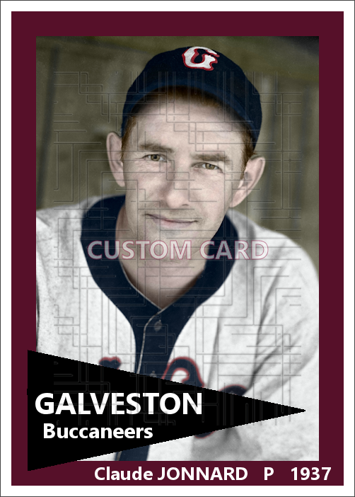 Claude Jonnard - 1937 Galveston Buccaneers - choose a size & style