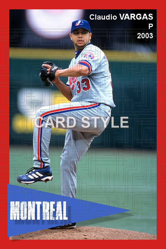 Claudio Vargas - 2003 Montreal Expos - choose a size & style