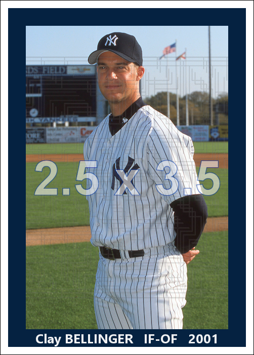 Clay Bellinger - 2001 New York Yankees - choose a size & style