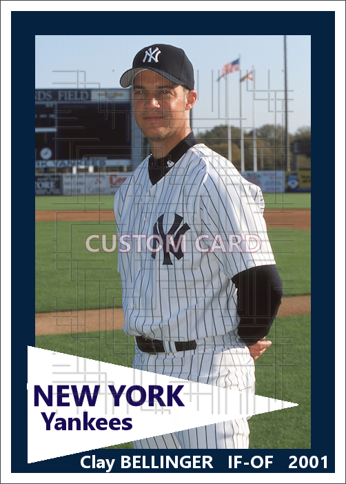 Clay Bellinger - 2001 New York Yankees - choose a size & style