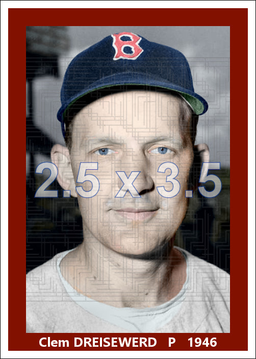 Clem Dreisewerd - 1946 Boston Red Sox - choose a size & style