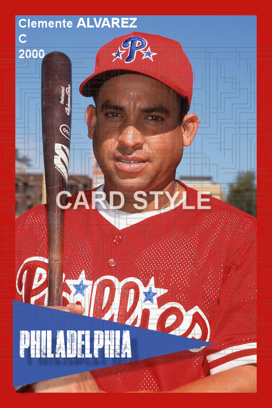 Clemente Alvarez - 2000 Philadelphia Phillies - choose a size & style