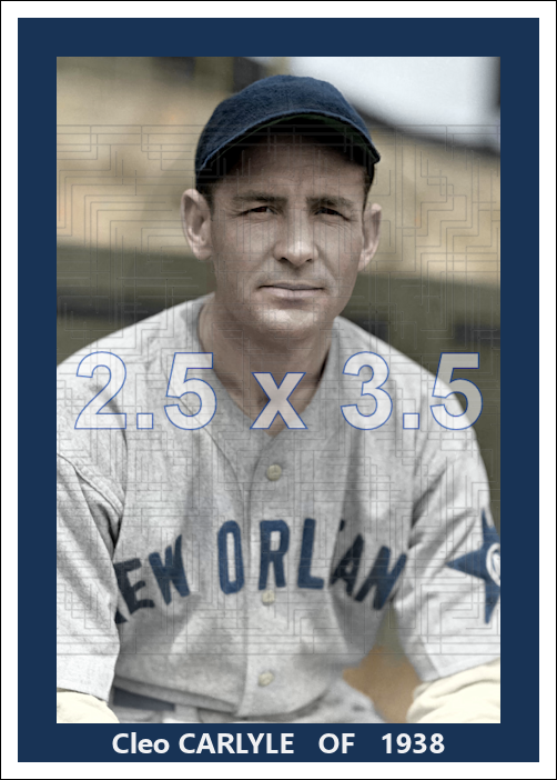 Cleo Carlyle - 1938 New Orleans Pelicans - choose a size & style