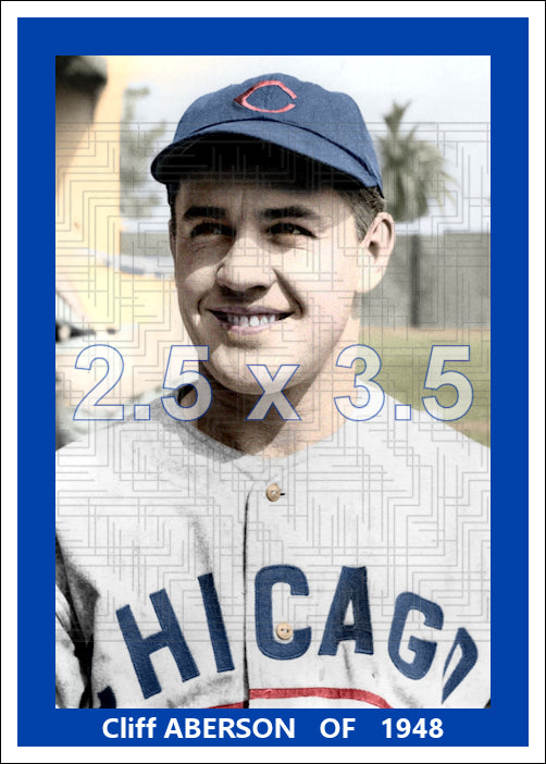 Cliff Aberson - 1948 Chicago Cubs - choose a size & style