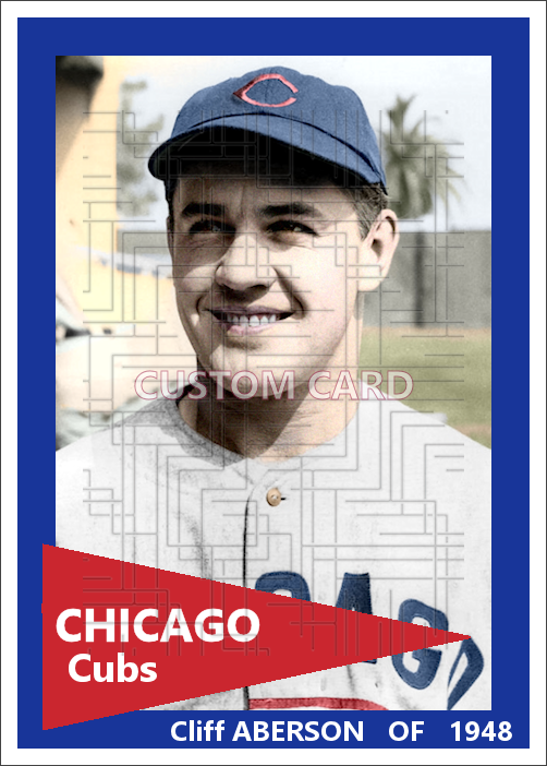 Cliff Aberson - 1948 Chicago Cubs - choose a size & style