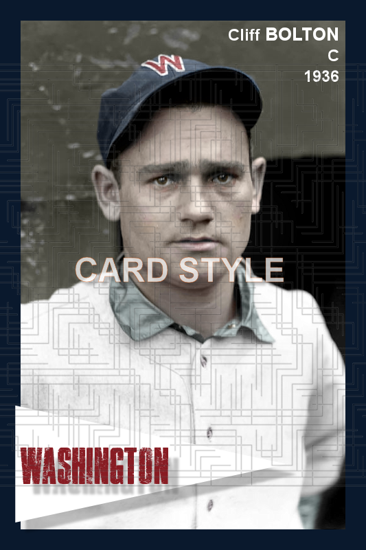 Cliff Bolton - 1936 Washington Senators - choose a size & style