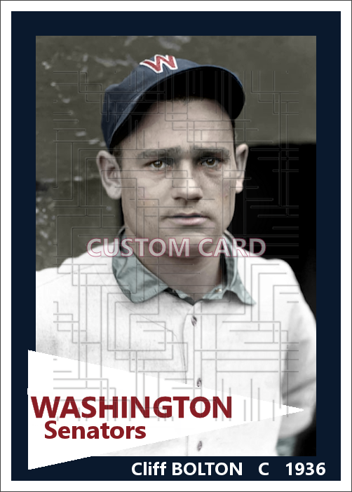 Cliff Bolton - 1936 Washington Senators - choose a size & style
