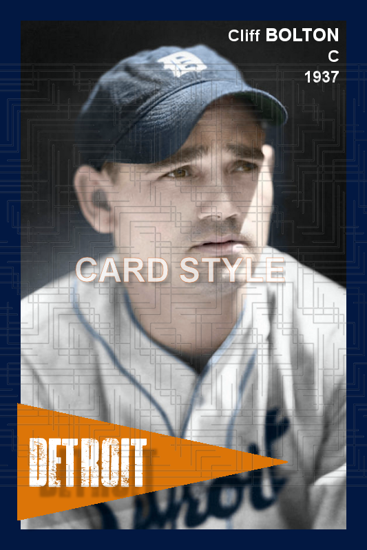 Cliff Bolton - 1937 Detroit Tigers - choose a size & style