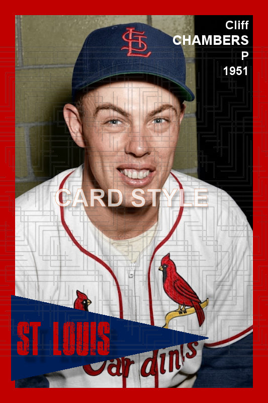Cliff Chambers - 1951 St. Louis Cardinals - choose a size & style