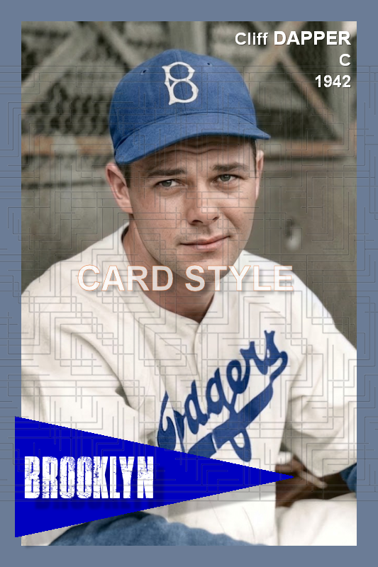 Cliff Dapper - 1942 Brooklyn Dodgers - choose a size & style
