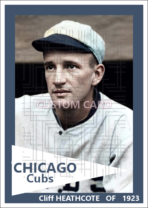 Cliff Heathcote - 1923 Chicago Cubs - choose a size & style