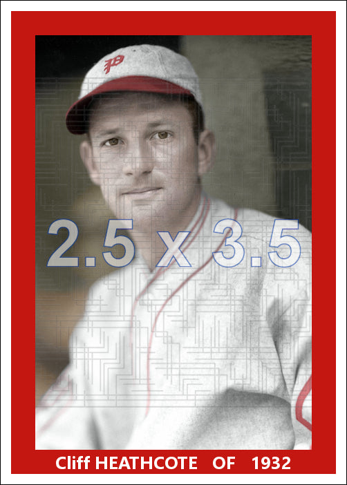 Cliff Heathcote - 1932 Philadelphia Phillies - choose a size & style