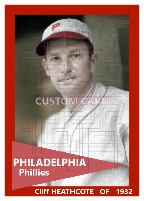Cliff Heathcote - 1932 Philadelphia Phillies - choose a size & style