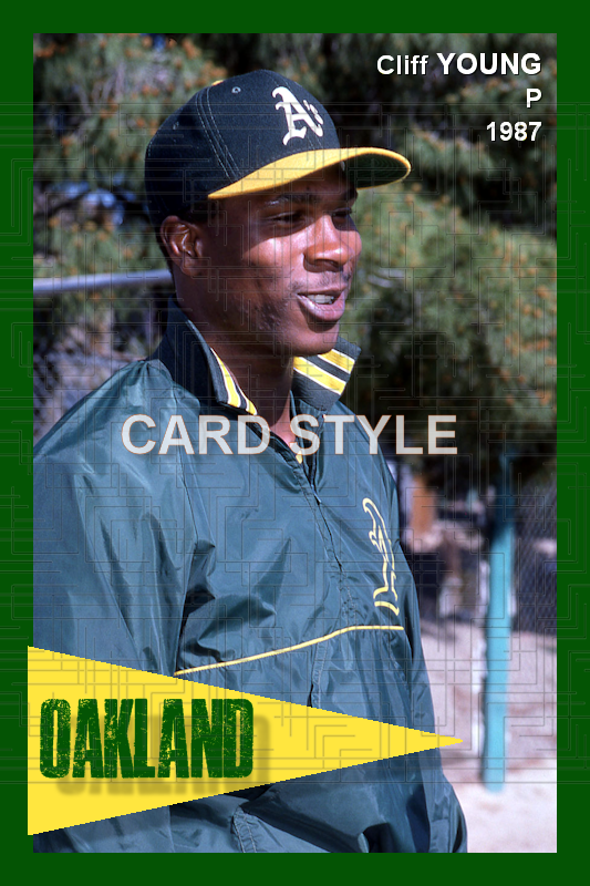 Cliff Young - 1987 Oakland Athletics - choose a size & style