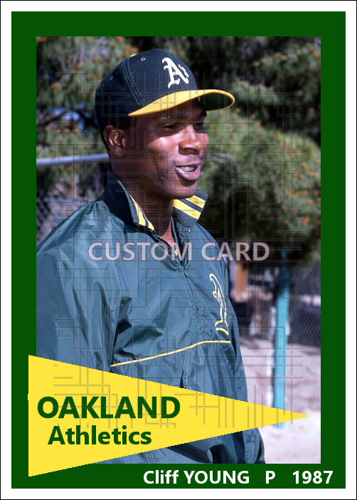 Cliff Young - 1987 Oakland Athletics - choose a size & style