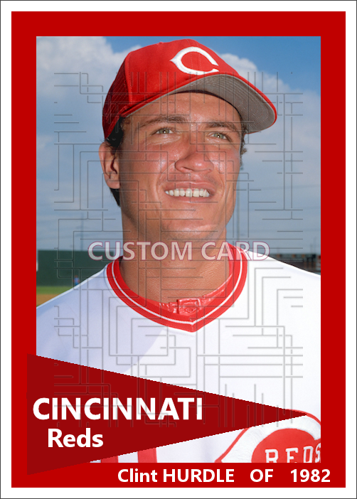 Clint Hurdle - 1982 Cincinnati Reds - choose a size & style