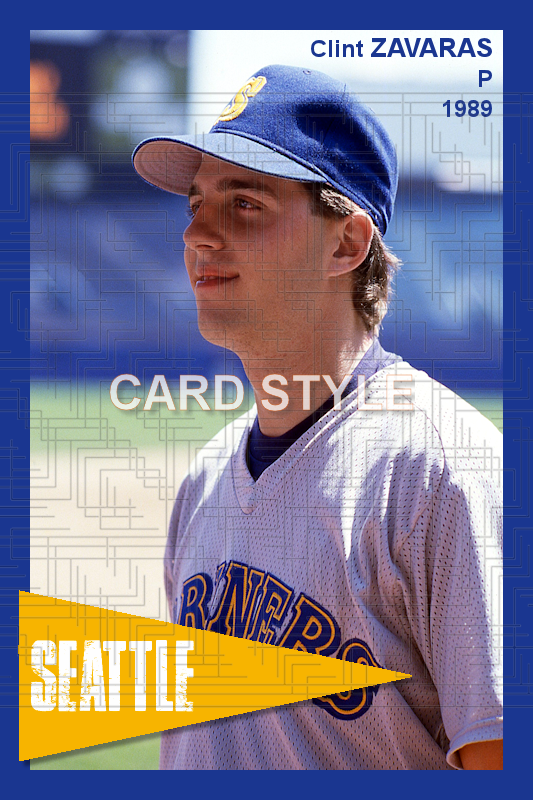 Clint Zavaras - 1989 Seattle Mariners - choose a size & style