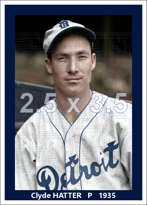 Clyde Hatter - 1935 Detroit Tigers - choose a size & style