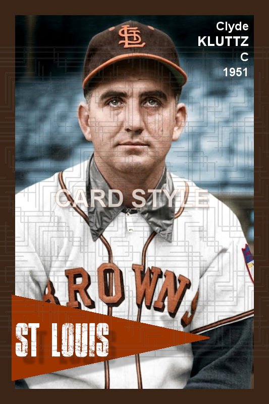 Clyde Kluttz - 1951 St. Louis Browns - choose a size & style