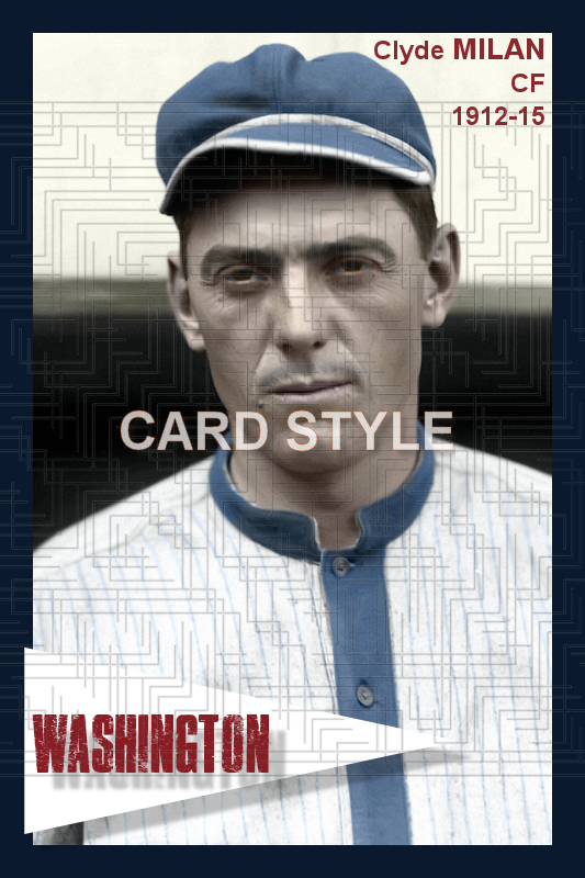 Clyde Milan - 1912-15 Washington Senators - choose a size & style