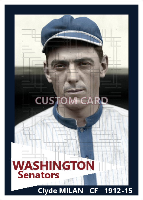 Clyde Milan - 1912-15 Washington Senators - choose a size & style