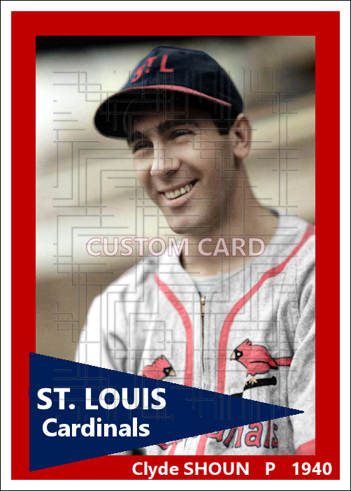 Clyde Shoun - 1940 St. Louis Cardinals - choose a size & style