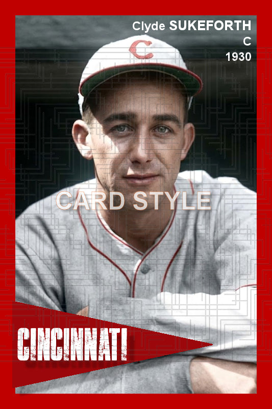 Clyde Sukeforth - 1930 Cincinnati Reds - choose a size & style