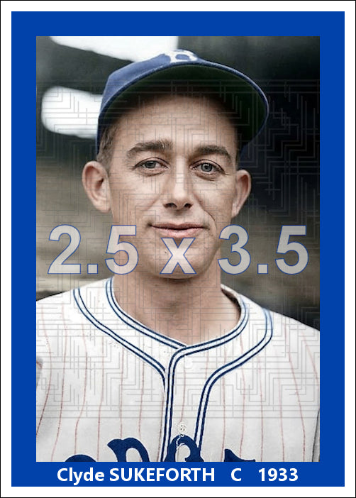 Clyde Sukeforth - 1933 Brooklyn Dodgers - choose a size & style