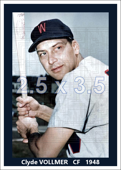 Clyde Vollmer - 1948 Washington Senators - choose a size & style