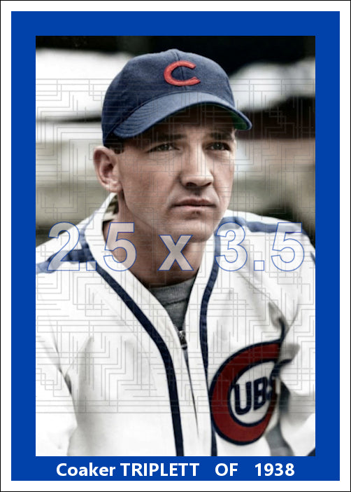 Coaker Triplett - 1938 Chicago Cubs - choose a size & style