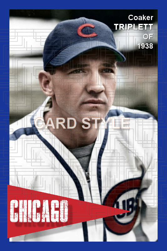 Coaker Triplett - 1938 Chicago Cubs - choose a size & style