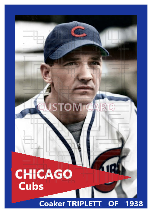 Coaker Triplett - 1938 Chicago Cubs - choose a size & style