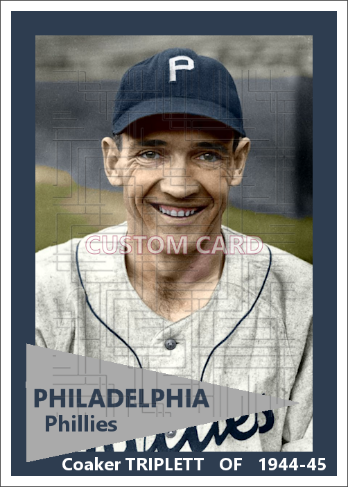 Coaker Triplett - 1944-45 Philadelphia Phillies - choose a size & style