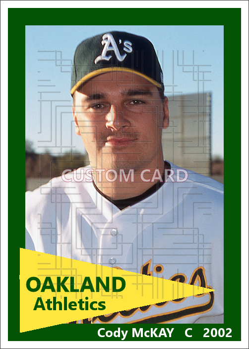 Cody McKay - 2002 Oakland Athletics - choose a size & style