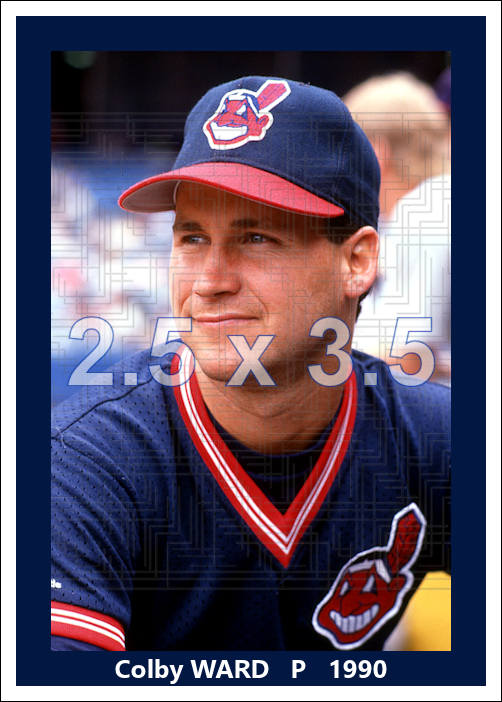 Colby Ward - 1990 Cleveland Indians - choose a size & style