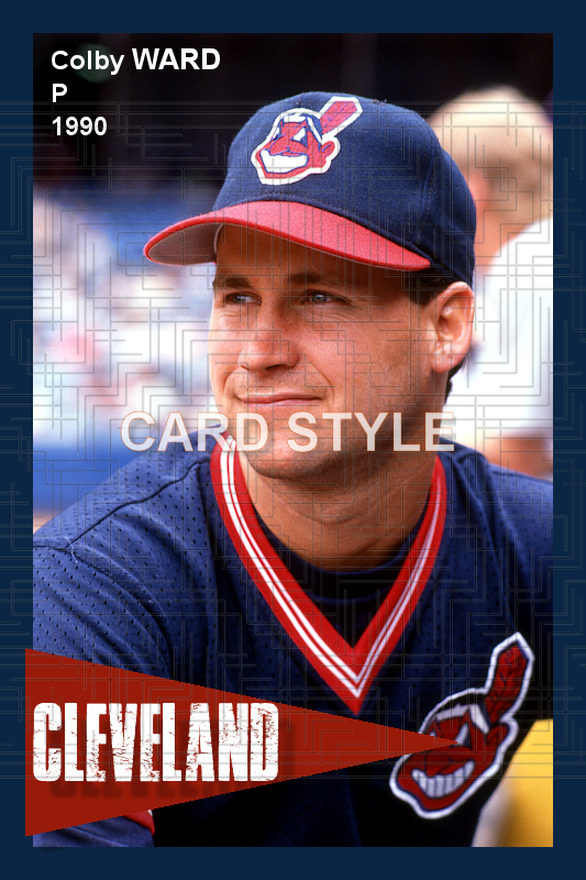 Colby Ward - 1990 Cleveland Indians - choose a size & style